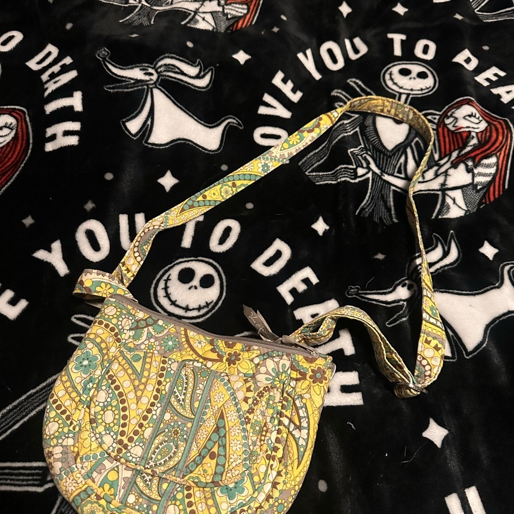 Vera Bradley Yellow and Green Patterned Crossbody Bag